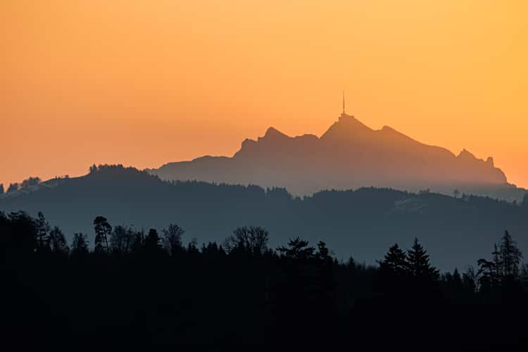 Säntis Mountain from Stampfstrasse Jona