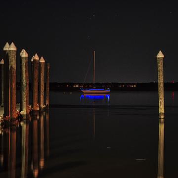 St. Marys Waterfront at Night, USA