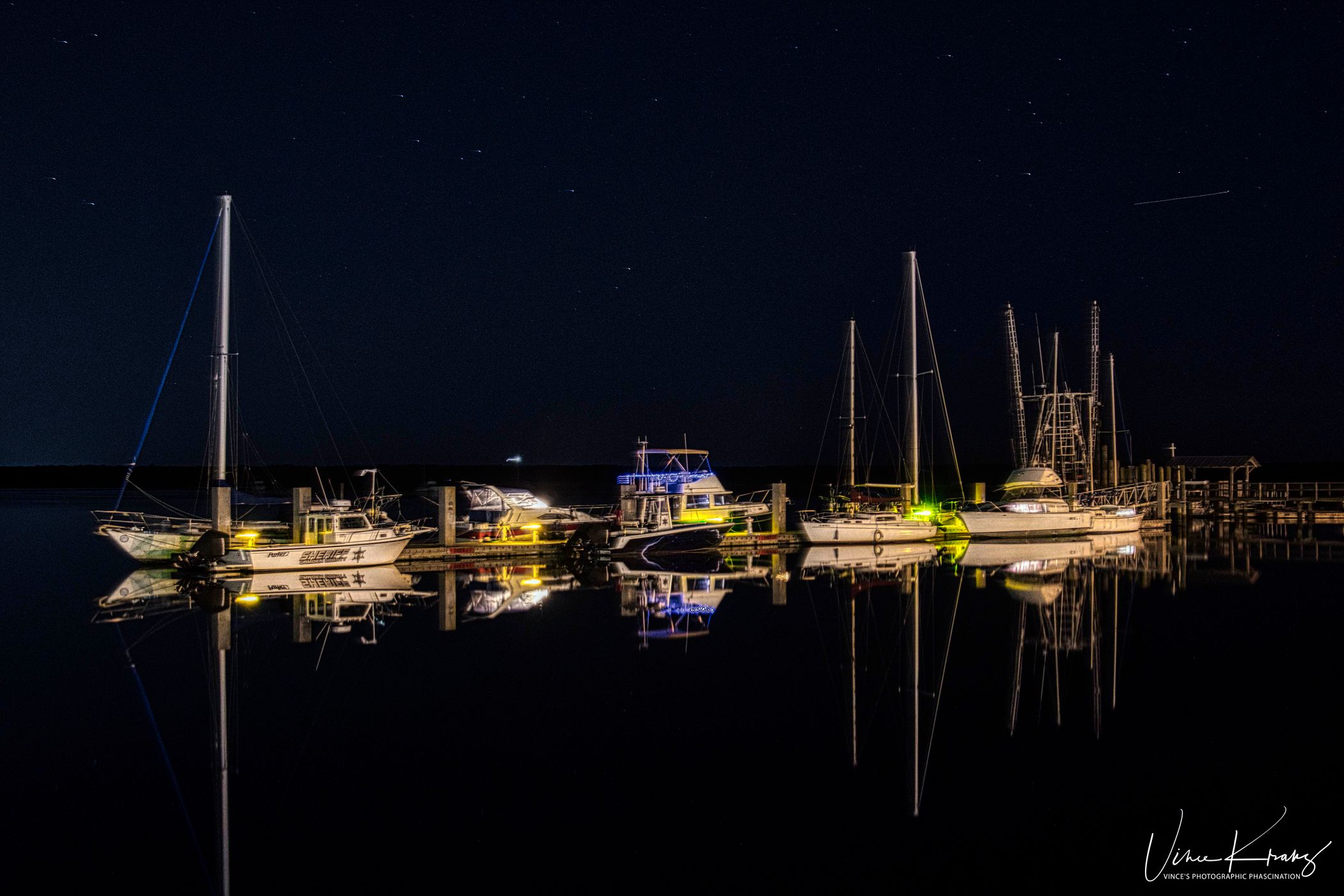 St. Marys Waterfront at Night, USA