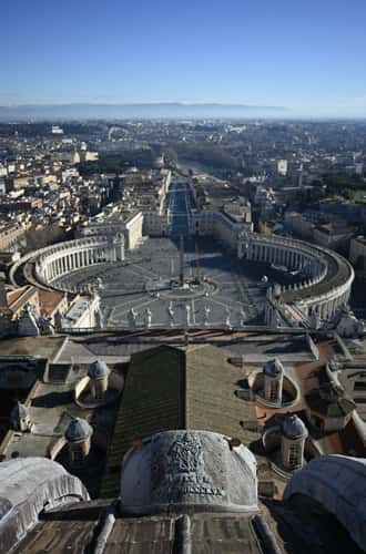 Panorama of Rome from St. Peter's Basilica