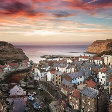 View over Staithes, United Kingdom