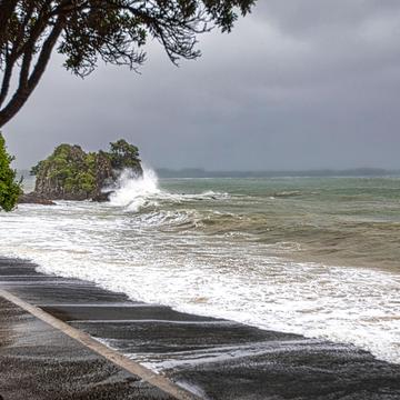 Storm waves, Tapeka Point Beach, North Island, New Zealand