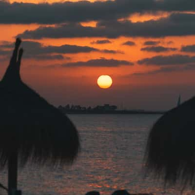 Sunset from playa Paraiso, Spain