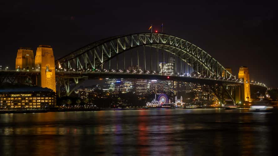 Sydney Harbour Bridge Vivid festival