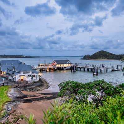 The Wharf, sunrise, Paihia, Northland, North Island, New Zealand