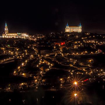 View of Toledo at night, Spain