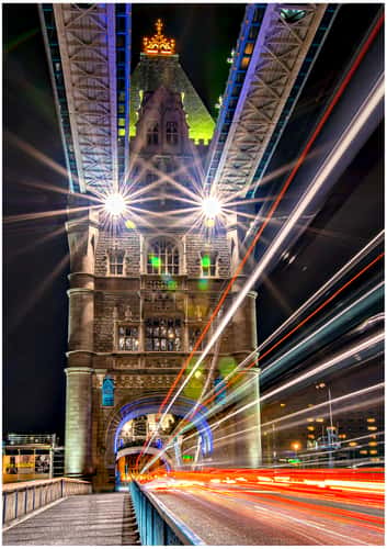 Traffic on the Tower Bridge, London