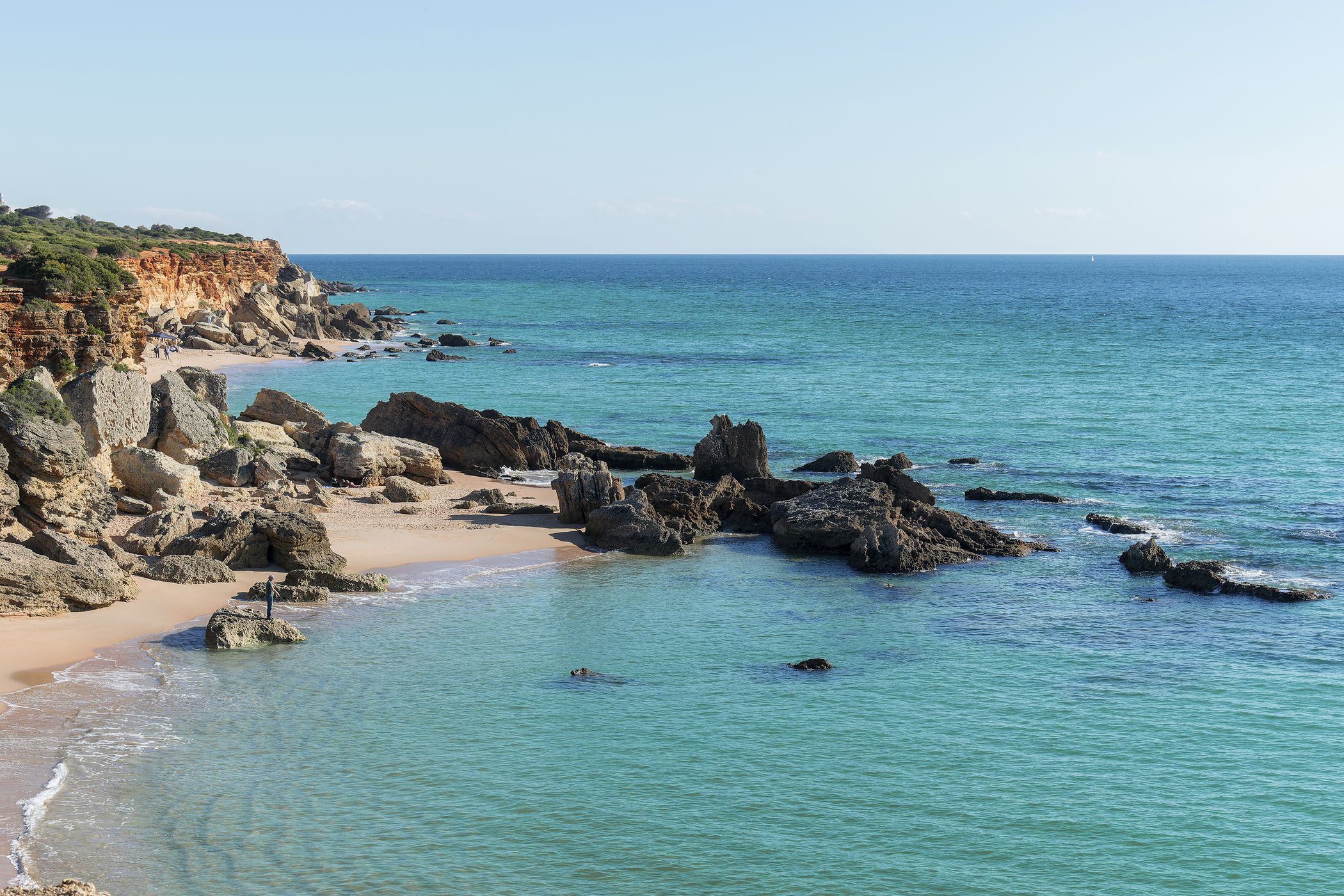View of the cliffs of Roche, Spain