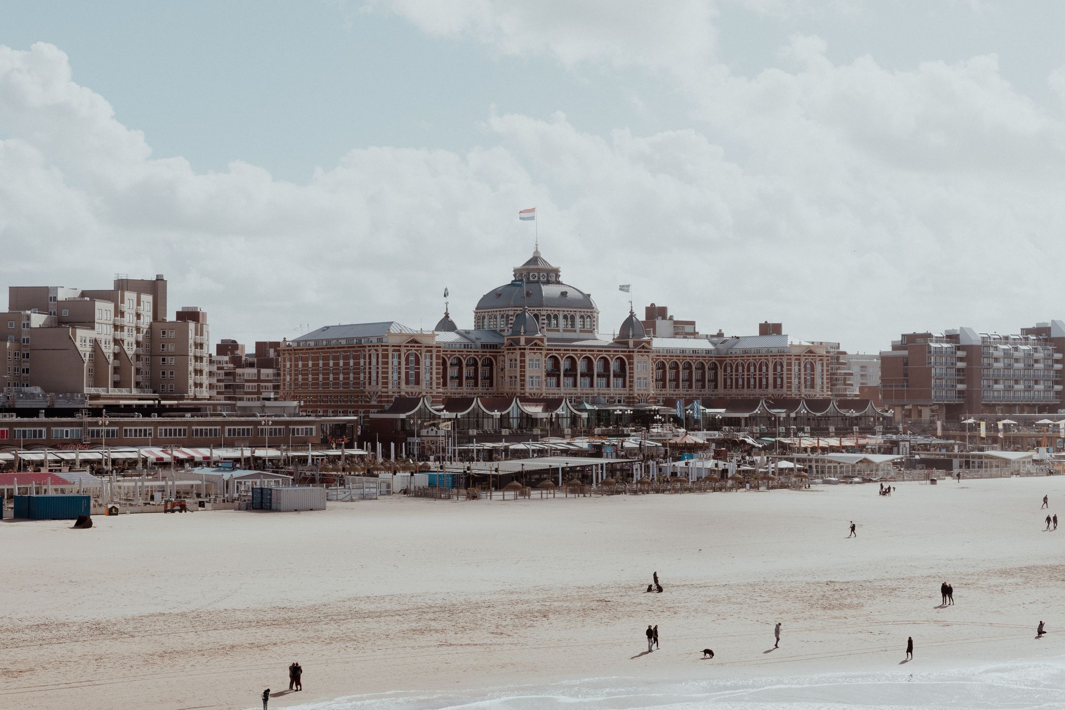 View on the coastline of Scheveningen, Netherlands
