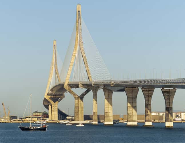 Views of the bridge of Cádiz