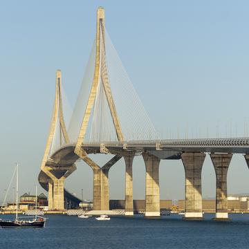 Views of the bridge of Cádiz, Spain