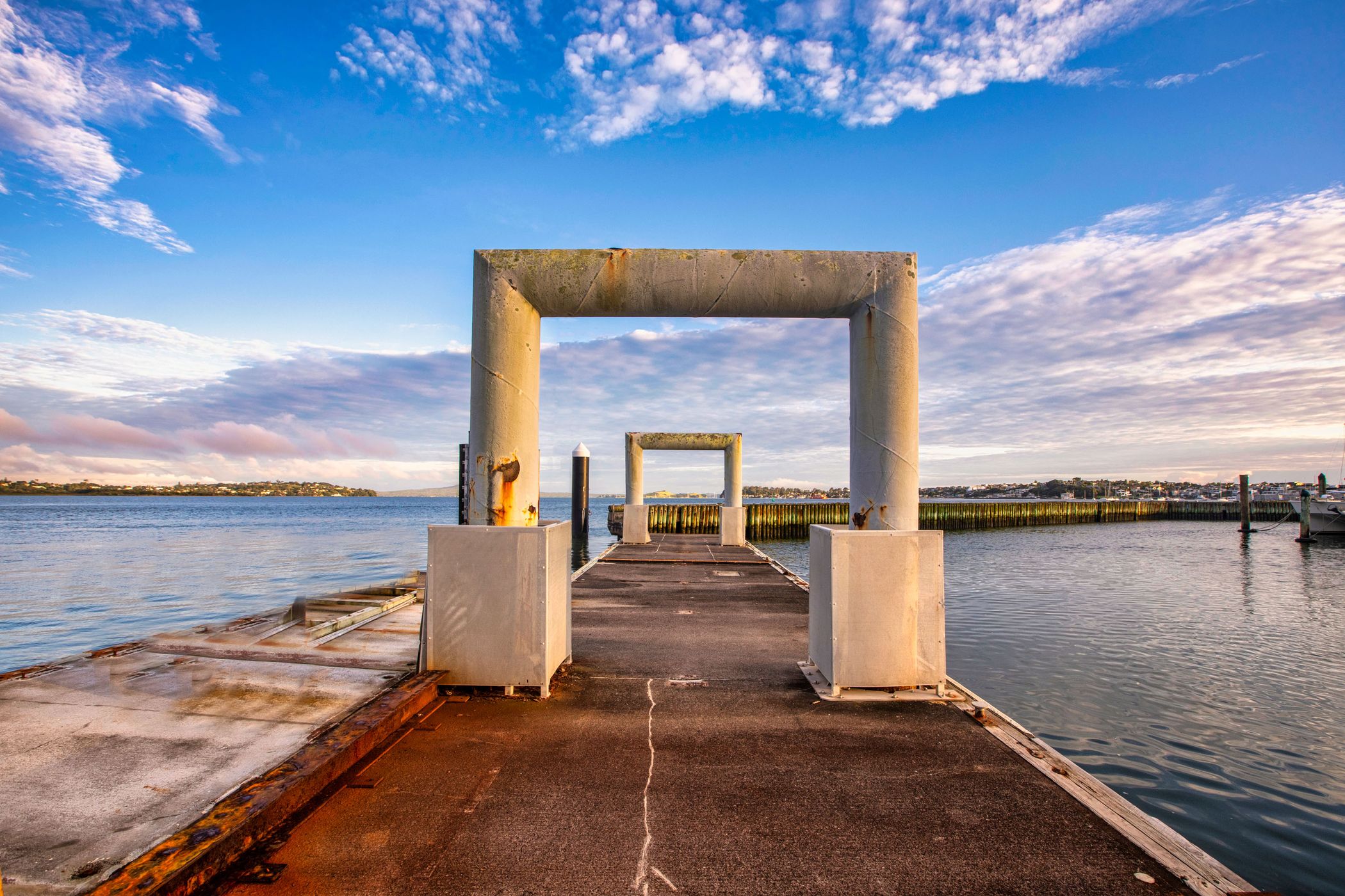 Wharf, Half Moon Bay,  Auckland, North Island, New Zealand