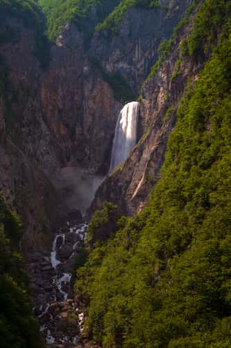 Boka waterfall in Triglav national park