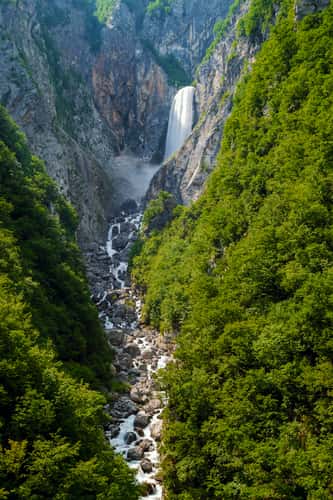 Boka waterfall in Triglav national park