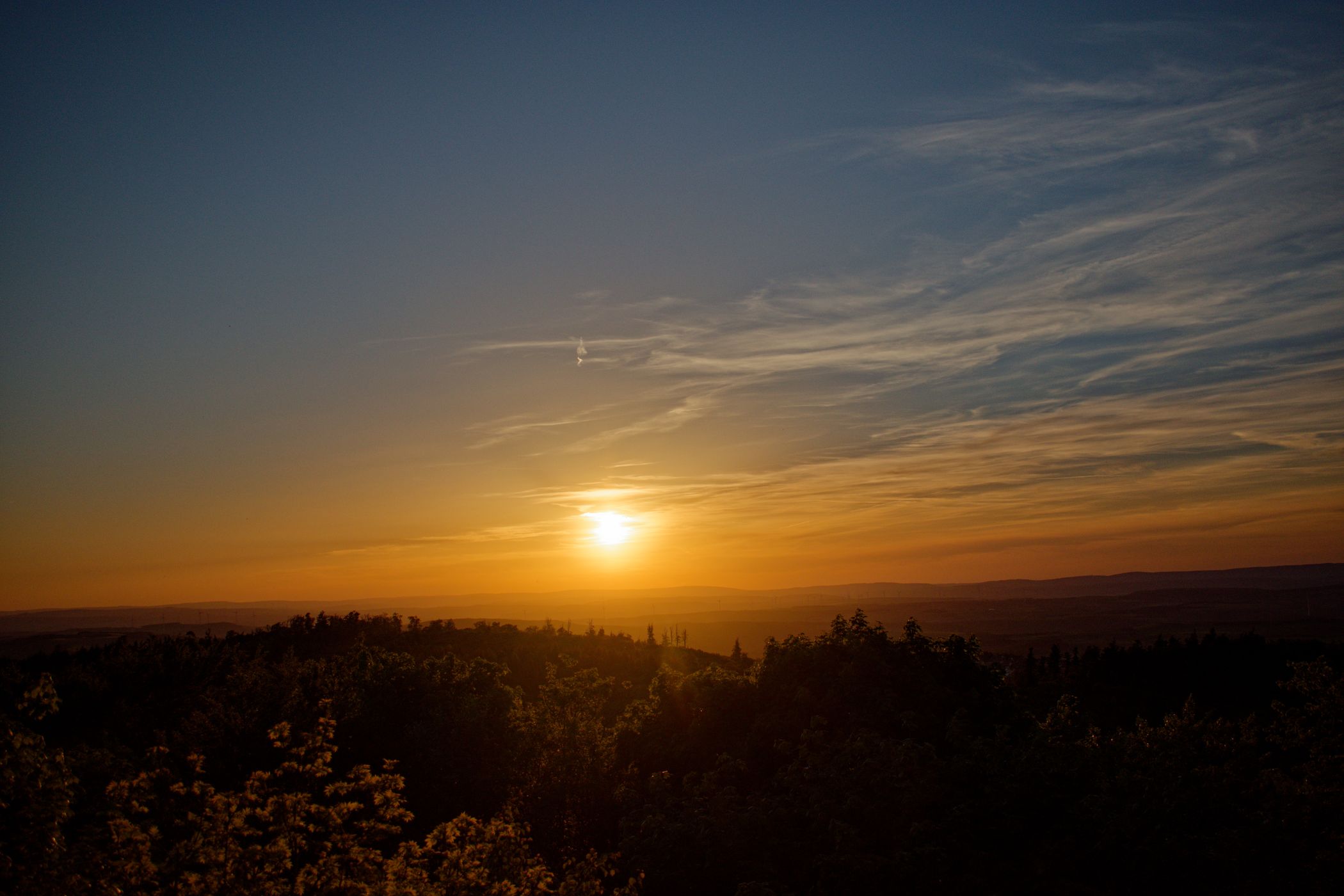 View from Rock formation Königsstuhl, Germany