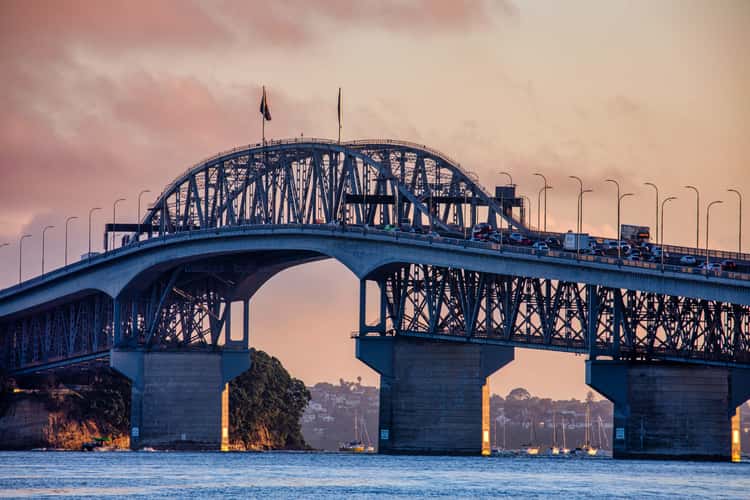 Harbour Bridge sunrise, Auckland, North Island