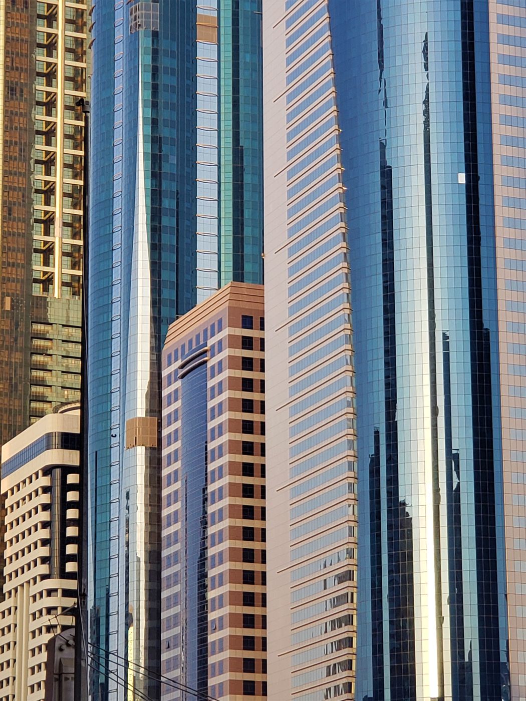 Highrises around Financial Center, United Arab Emirates