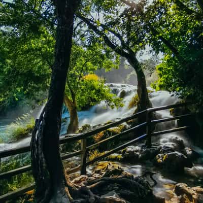 Krka River close to the Waterfalls, Croatia