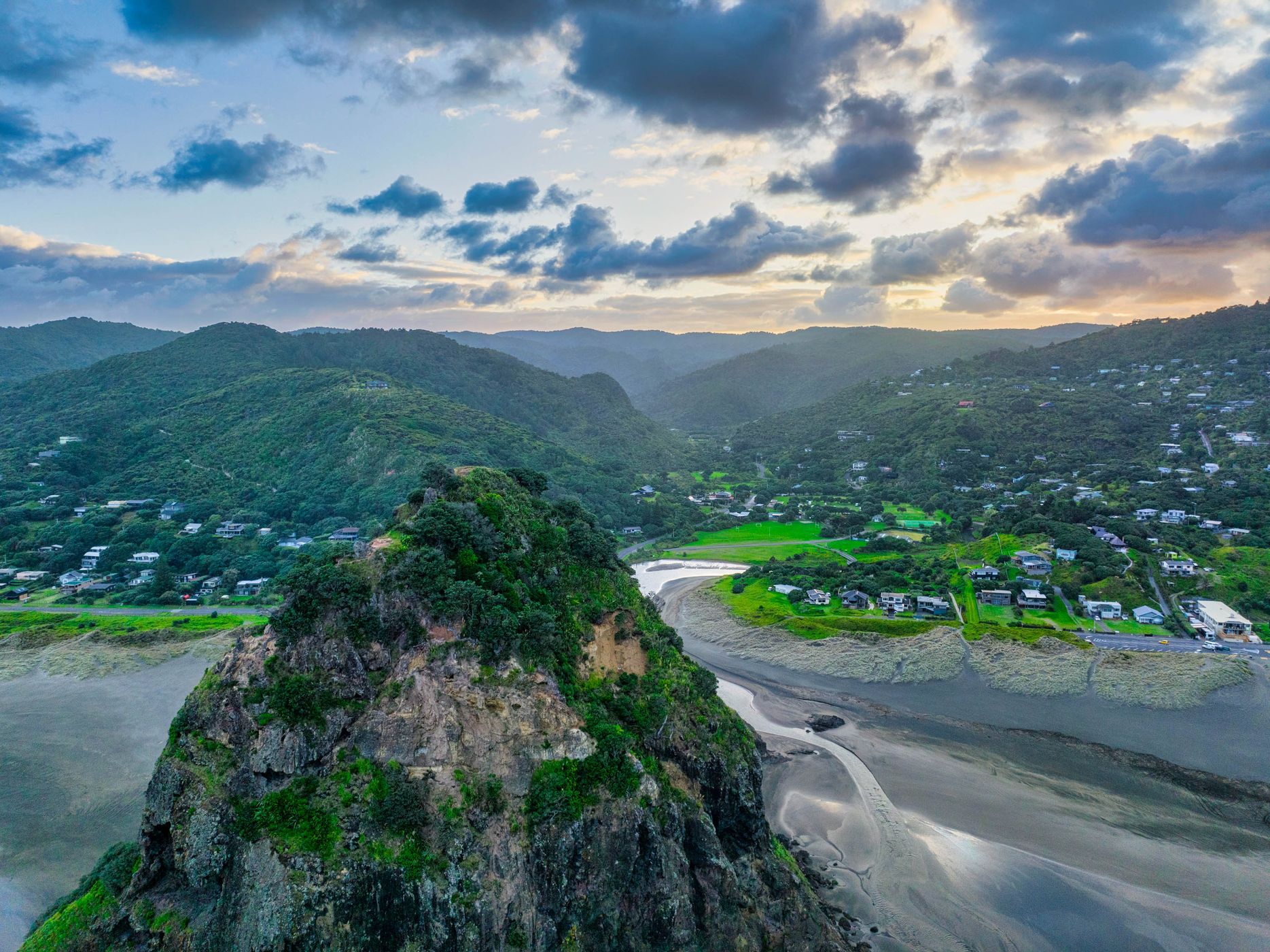 Lion Rock Sunrise, Piha, North Island, New Zealand
