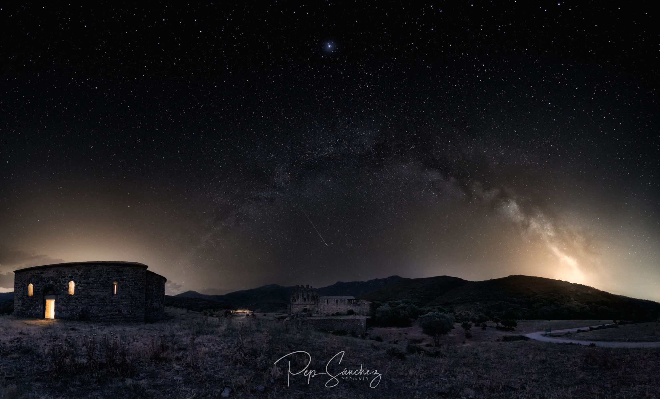 Monastery of San Quirze de Colera [night], Spain
