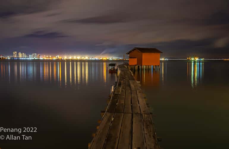 Penang Clan Piers Red building Georgetown