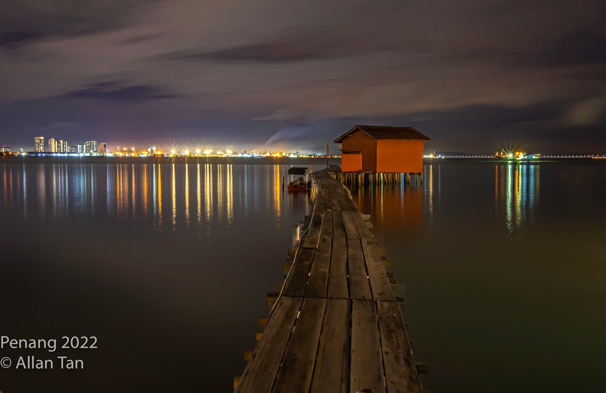 Penang Clan Piers Red building Georgetown, Malaysia