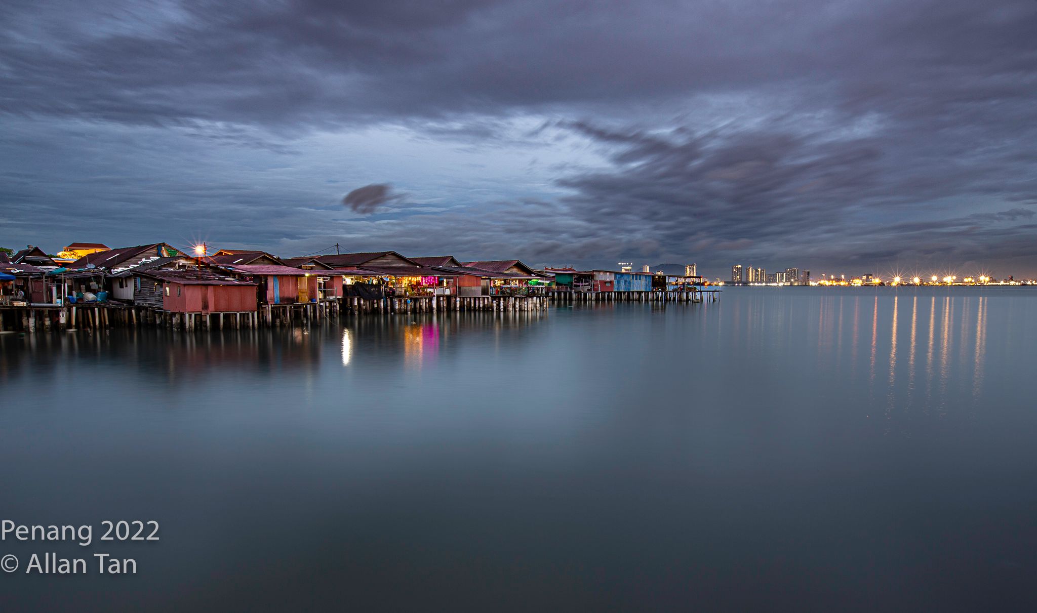 Penang Clan Piers Red building Georgetown, Malaysia
