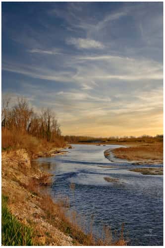 Piave River sunset in March 2023