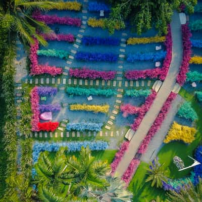 Rainbow garden at Memory House Cafe, Nakhon Pathom , Thailand