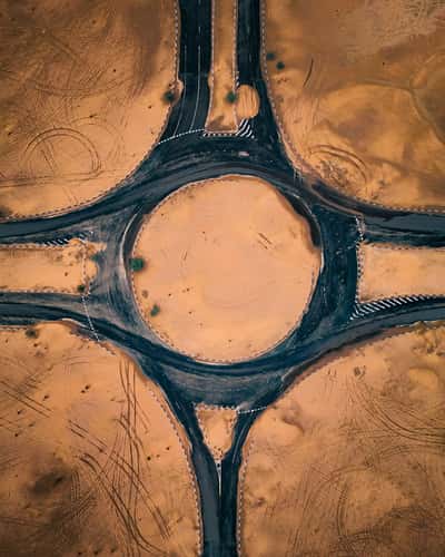 Roundabout from above, Dubai