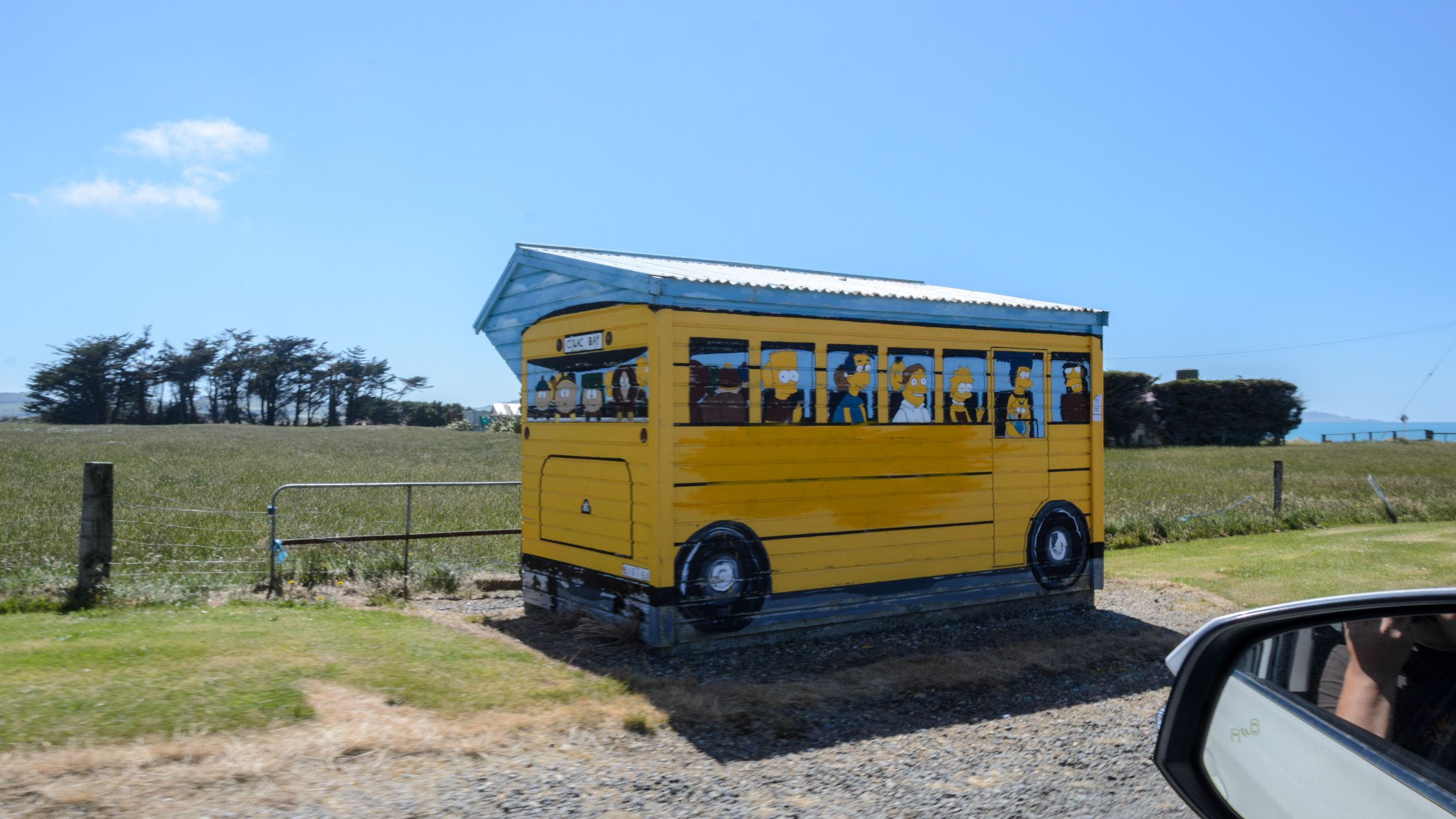 Simpsons Bus Stop Colac Bay, New Zealand