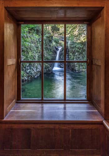 THE WATERFALL AT RYDAL HALL