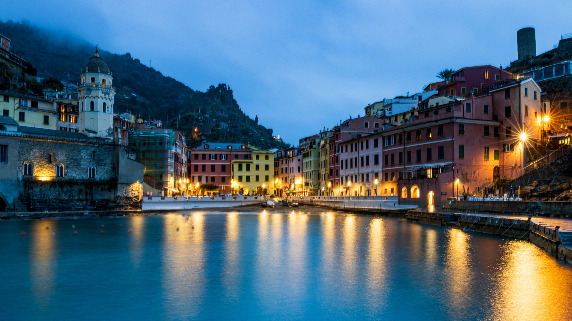 Vernazza Harbour  from the Jetty, Italy