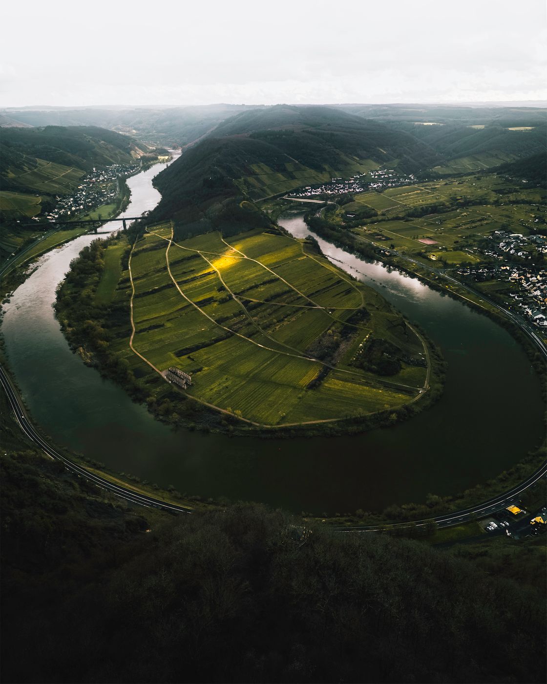 View of the Moselle loop near Bremm, Germany