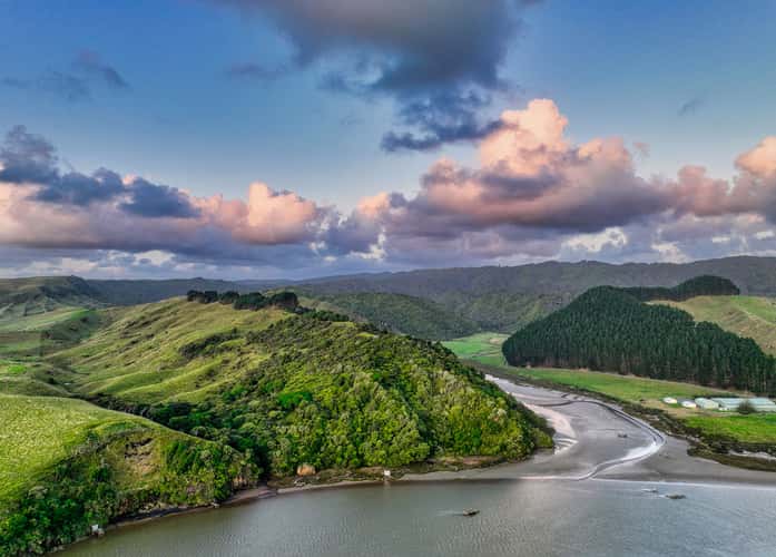 Awakino River sunset Awakino, North Island