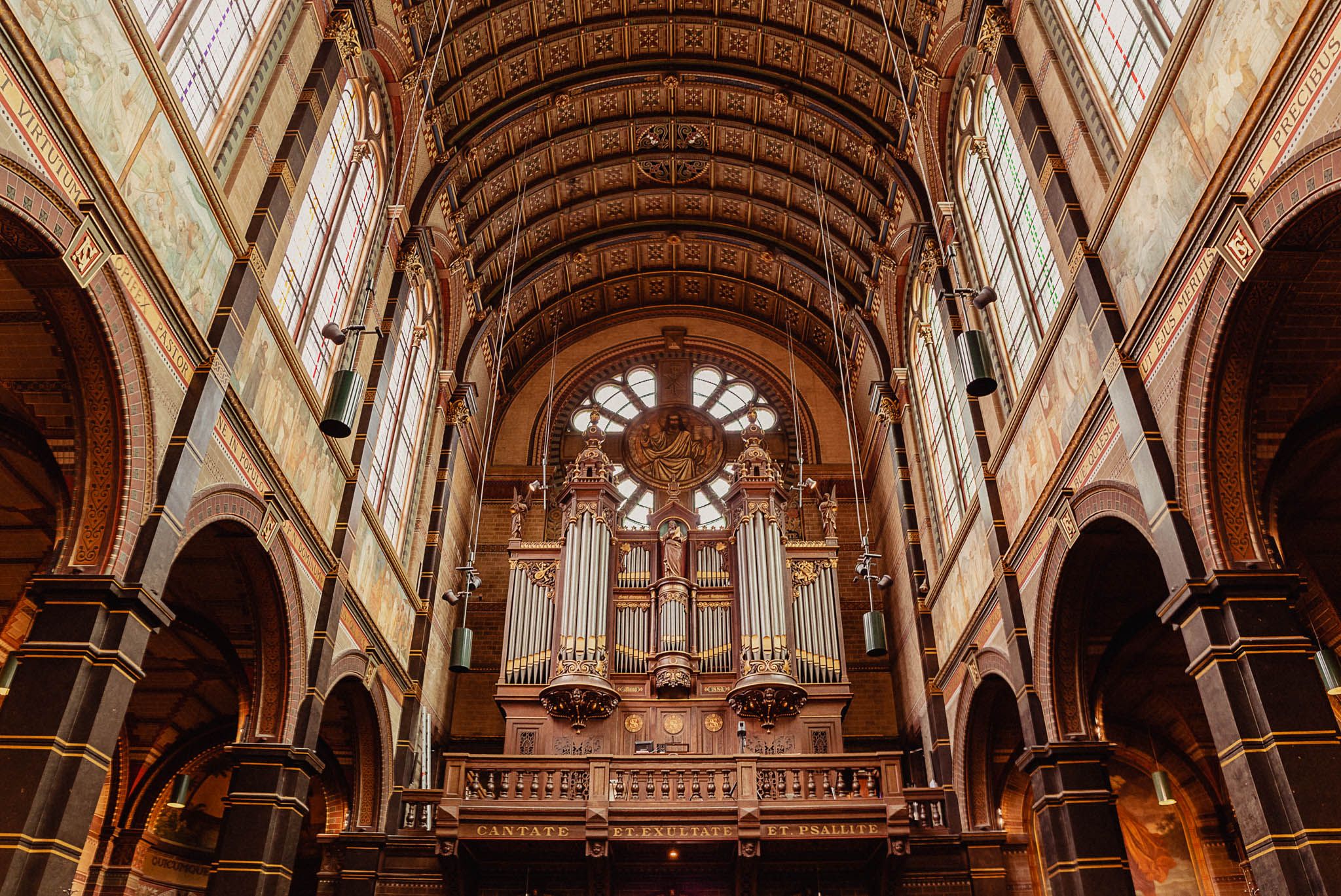 The interior of the Basilica of Saint Nicholas, Amsterdam, Netherlands