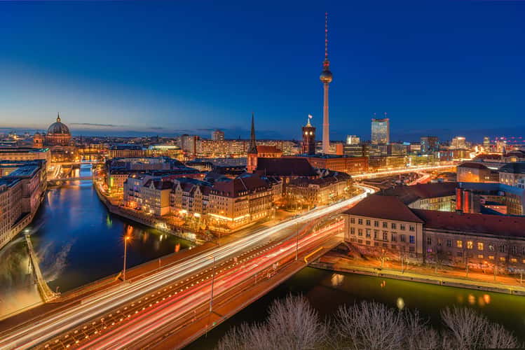 Berlin Skyline from Fischerinsel Skyscraper