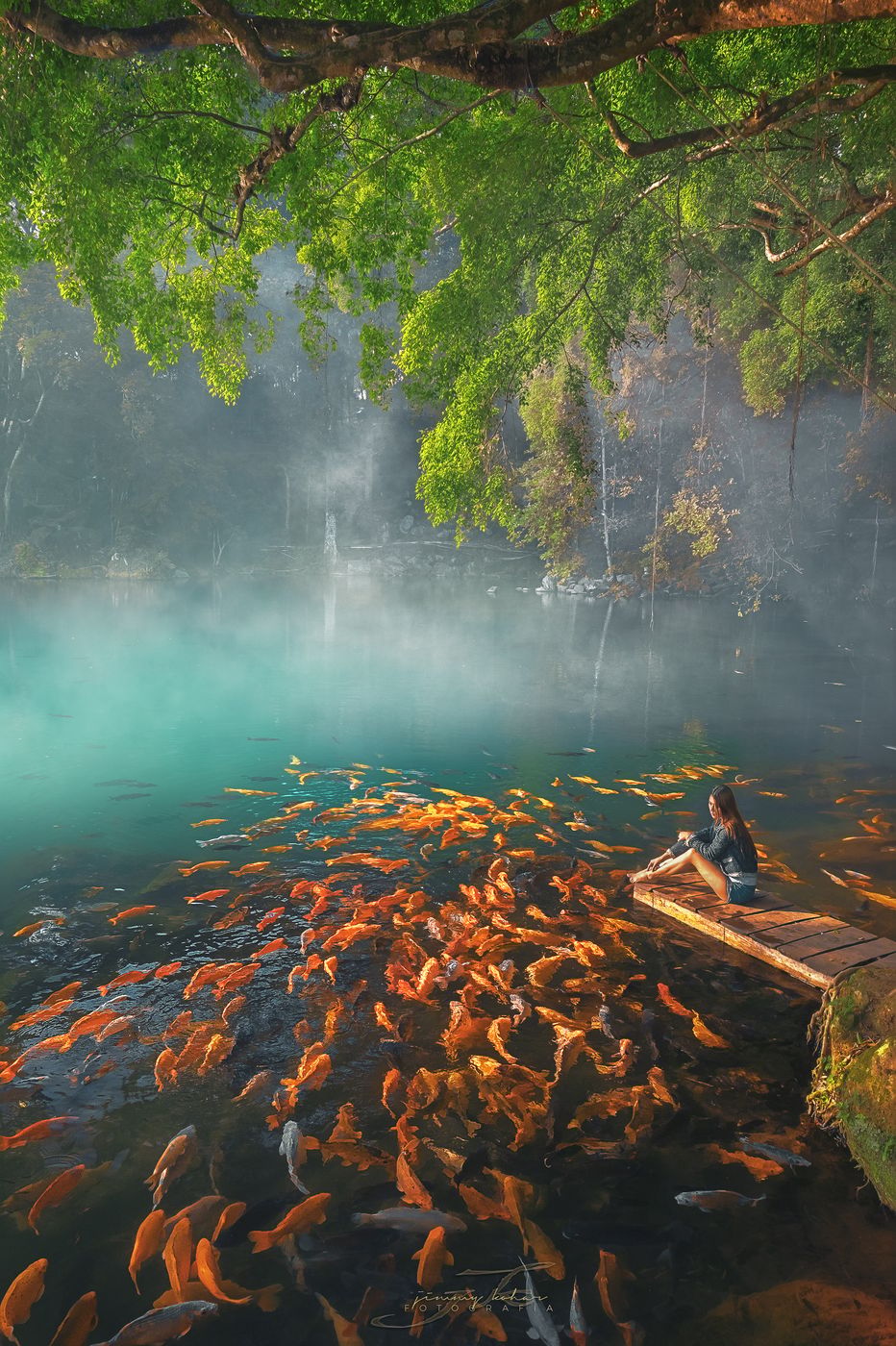 Blue Lagoon of Situ Cicerem, Indonesia