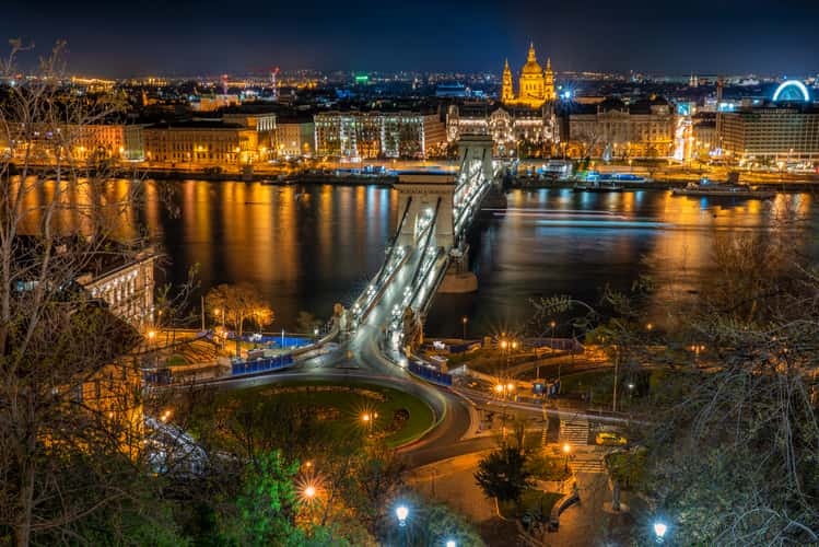 Chain Bridge from Sándor Palace, Budapest