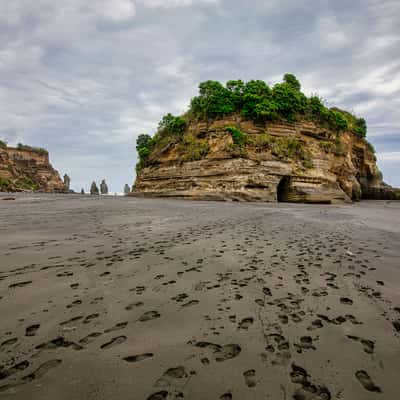 Foot Prints The Three Sisters,Tongaporutu, North Island, New Zealand