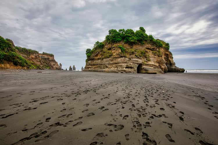 Foot Prints The Three Sisters,Tongaporutu, North Island