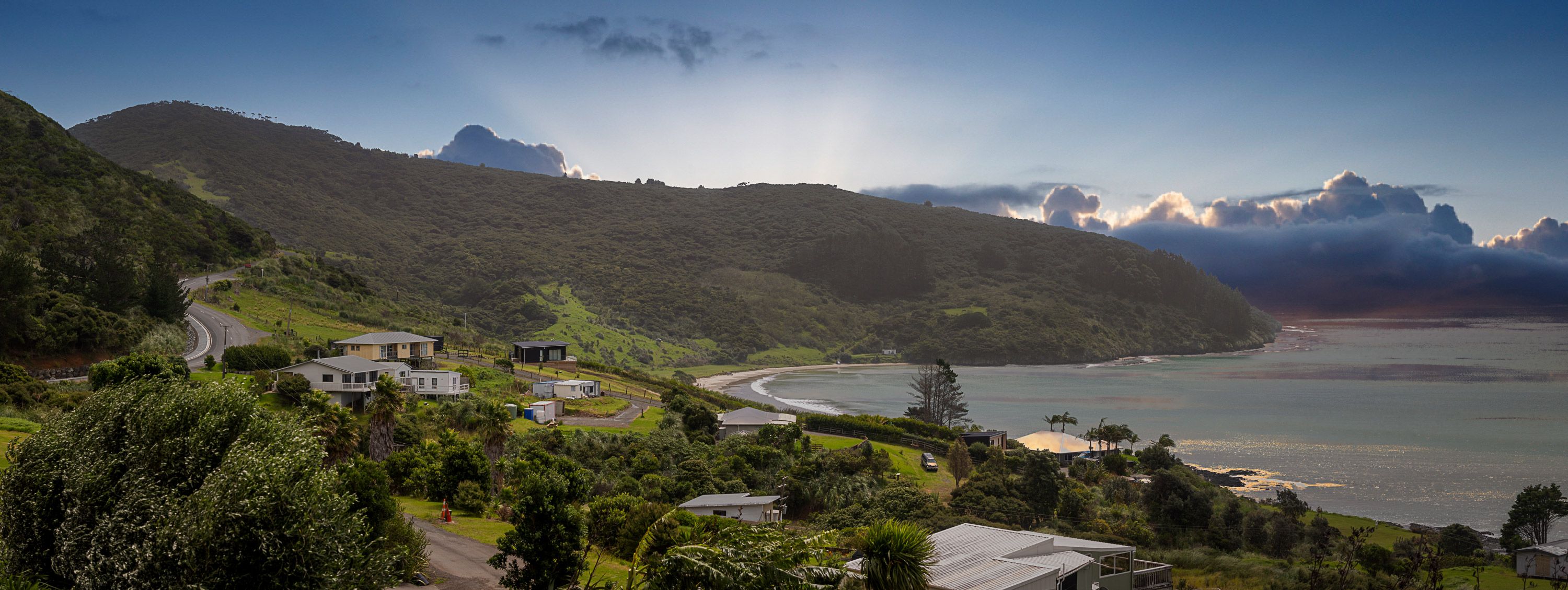 Headland Pano Ahipara, North Island, New Zealand