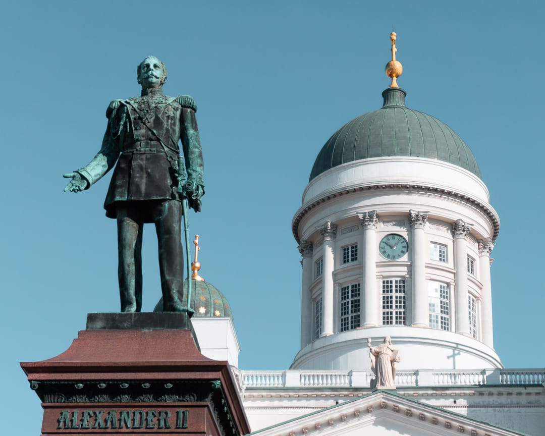 Front view of Helsinki Cathedral (Helsingin tuomiokirkko), Finland