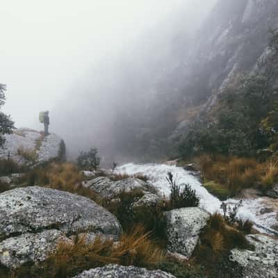 Hiking trail to Laguna Churup, Peru