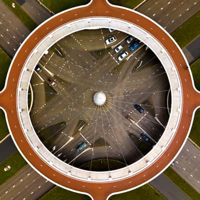 Hovenring Roundabout for by cyclers, Eindhoven, Netherlands