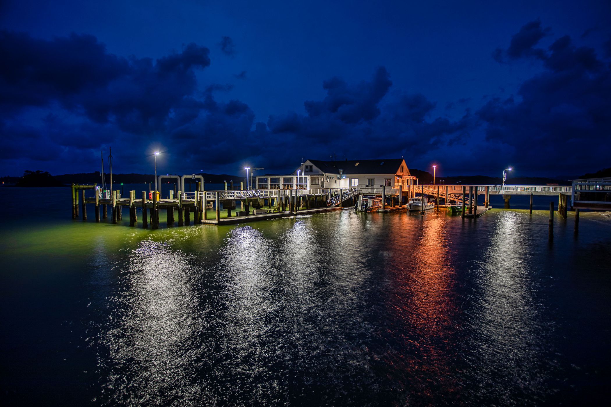 Jetty Blue Hour, Blue Hour Paihia, North Island, New Zealand