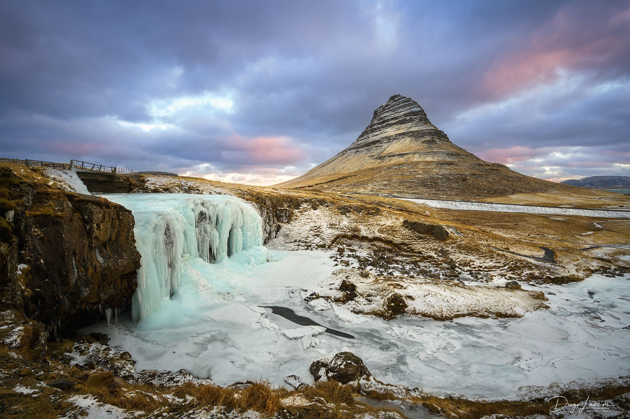 Kirkjufell Waterfall with Kirkjufell, Iceland