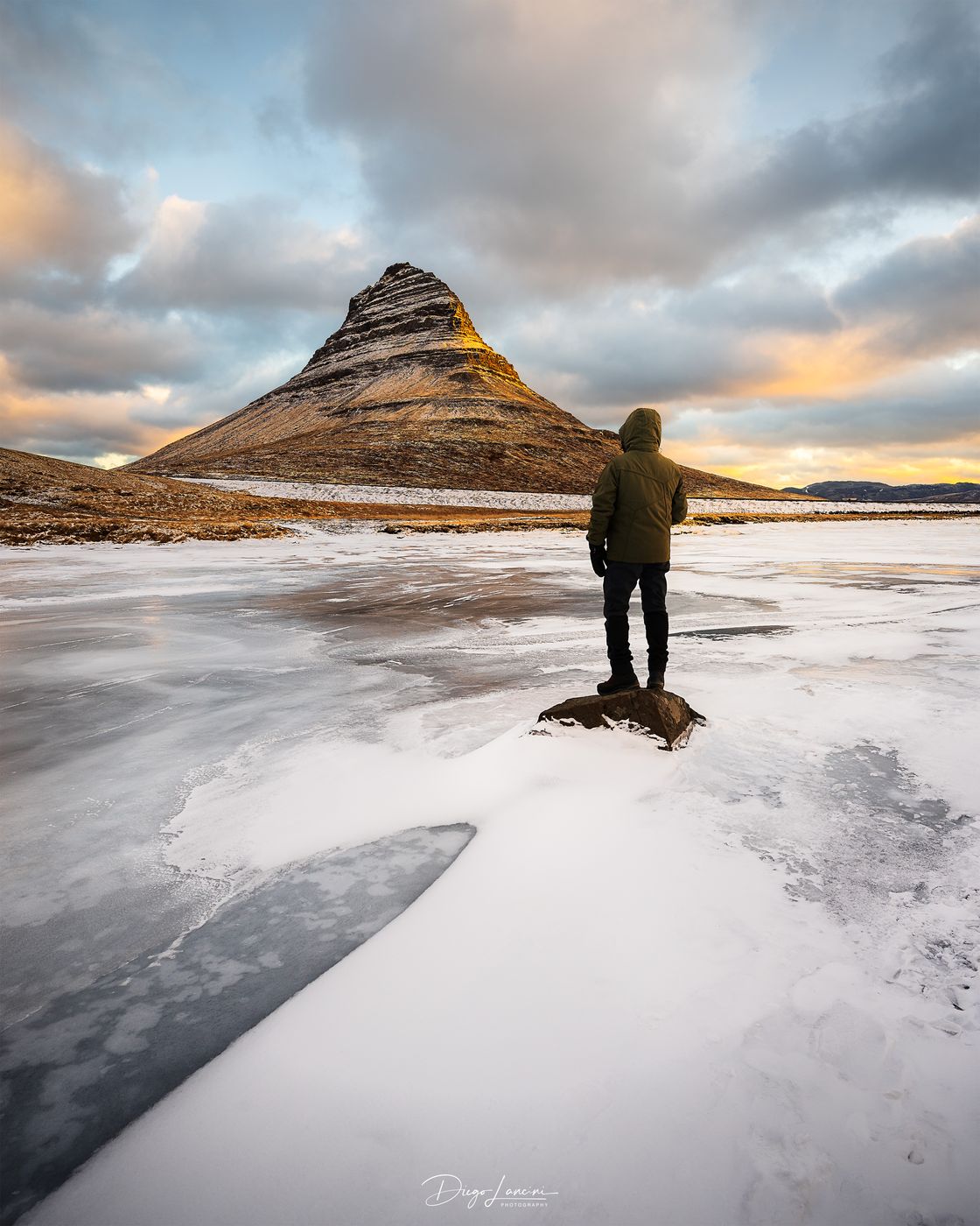 Reflection pool at Kirkjufell, Iceland