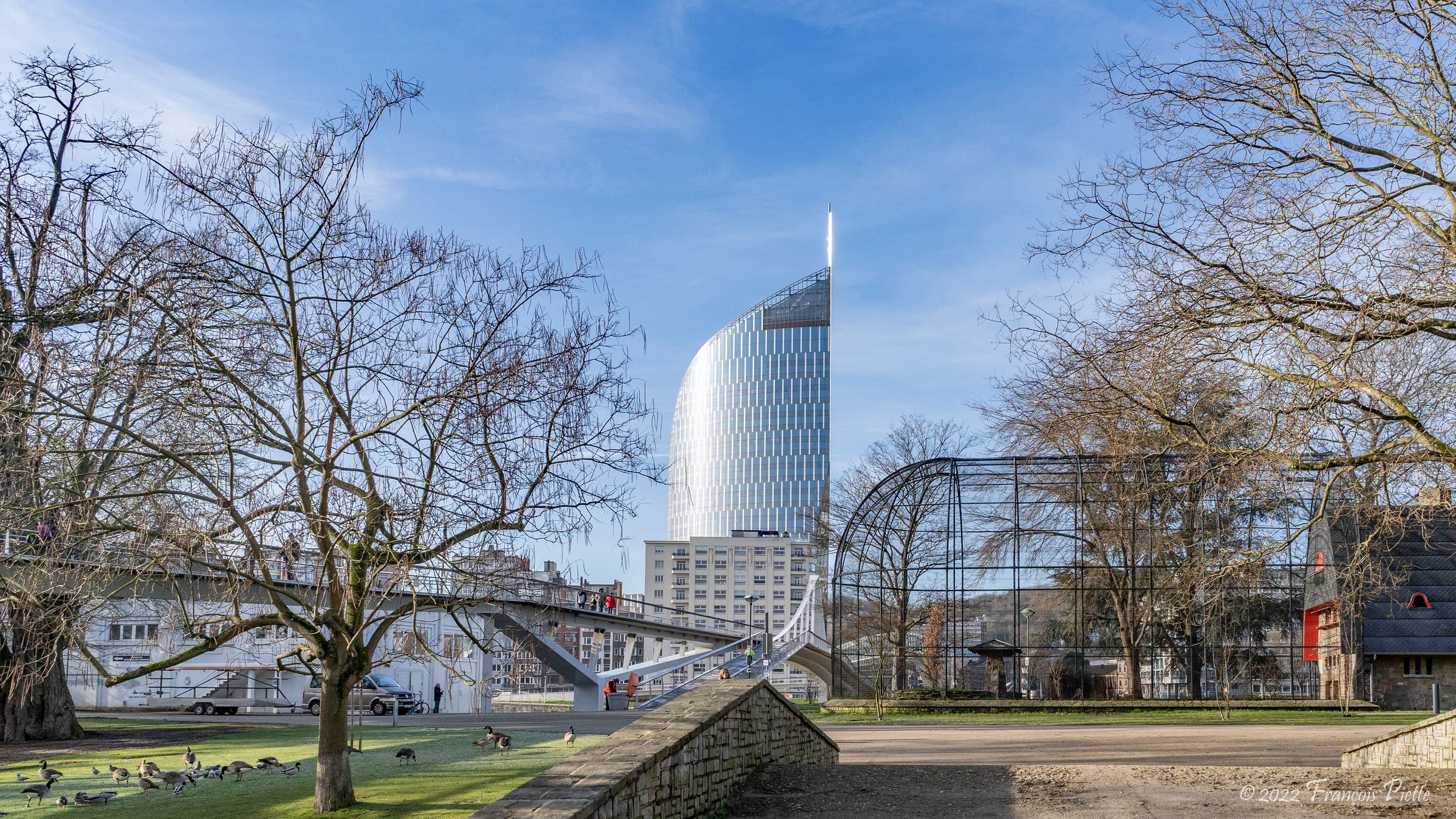 La Belle Liégeoise, pedestrian bridge, Belgium