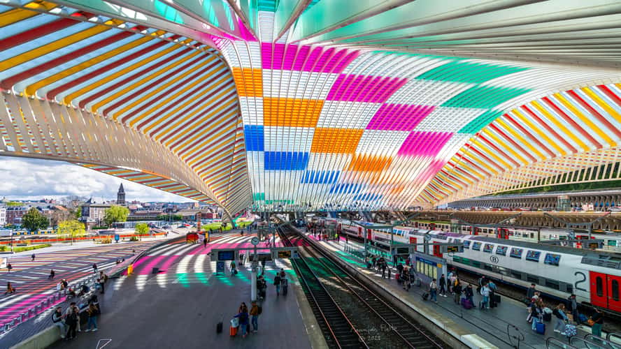 Liège-Guillemins railway station.
